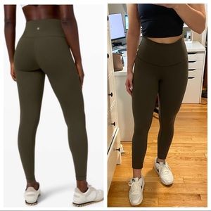Lululemon Dark Olive Wunder Under High-Rise Tight 28" Size 6